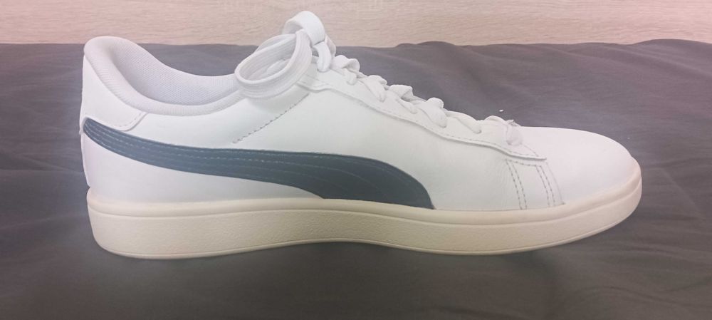 Бели кожени обувки Puma от естествена кожа