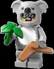Minifigurine LEGO:  2. Fluffy Cat Costume; 6. Koala Costume