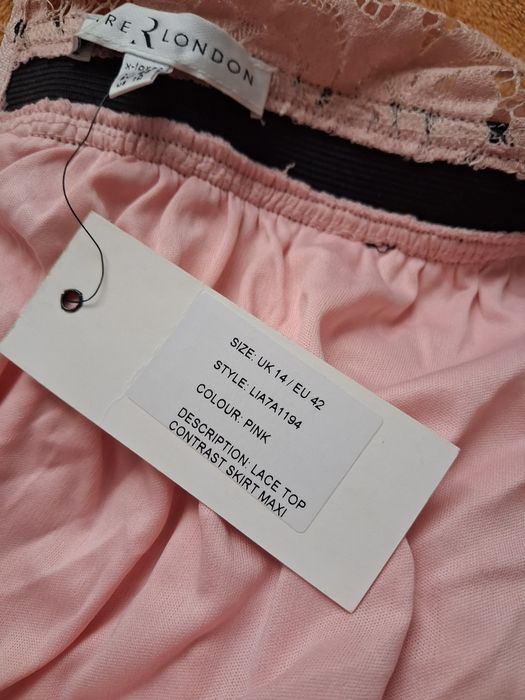 Елегантна дълга рокля  XL Rare London, бледо розово