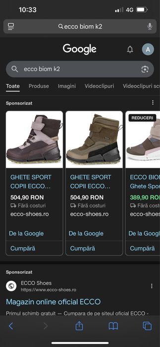 Cizme Ecco Biom K2, Goretex marime 32