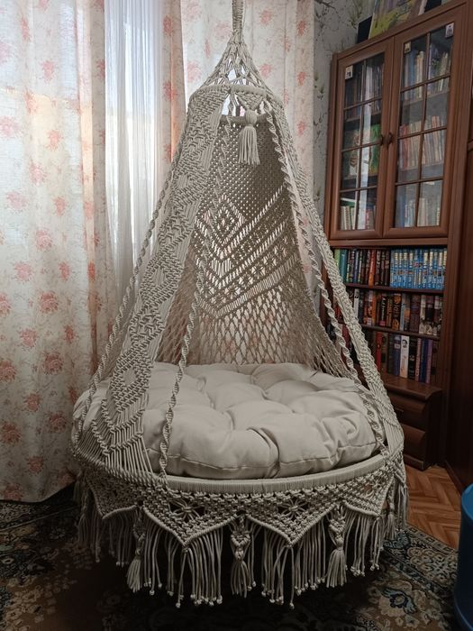 Гамак - шатёр, технике макраме