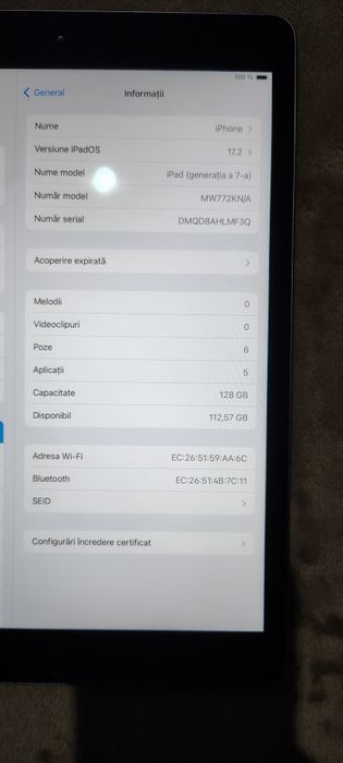 iPad Apple 7th generation 128 GB