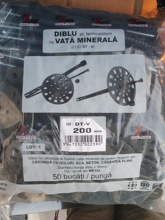 Dibluri vata bazaltica 200 mm