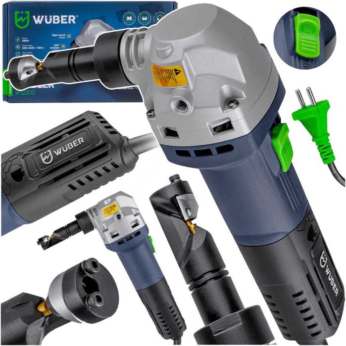Foarfecă electrică pentru tablă 500W, 1.6 mm, 2200 RPM Wuber