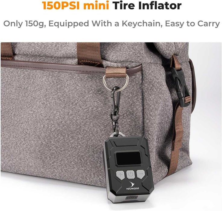 YOUNGDO 150PSI мини помпа за велосипед, мотор с дигитален манометър