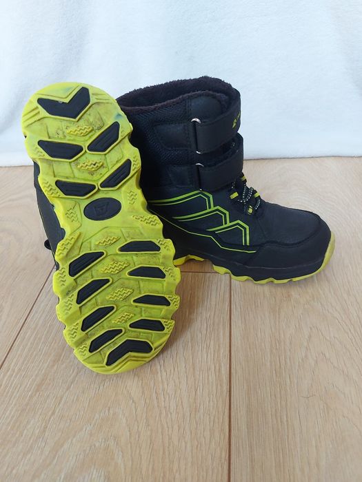 Зимни водоустойчиви ботуши #31 Alpine Pro черни със зелен акцент