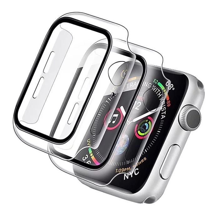 Set Husa + Sticla Apple Watch 1 2 3 4 5 6 7 8 9 SE