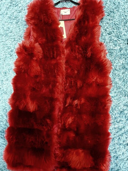 Vesta de Blana Artificiala Lunga Noua