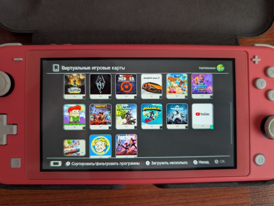 Nintendo switch lite цвет коралловый