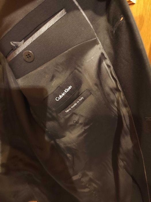 Sacou blazer slim 50 L premium Calvin Klein lana moale negru