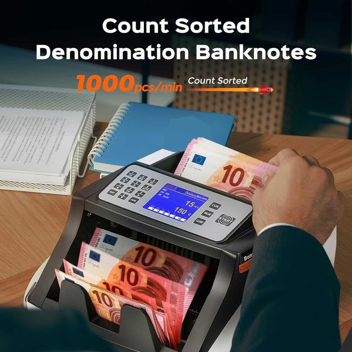 Bonvoisin машина за броене на банкноти с UV/MG/IR/DD защита