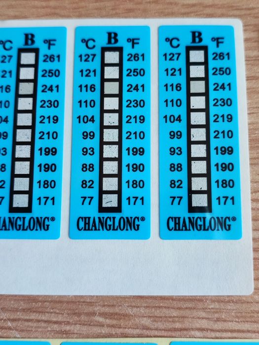 Sticker Termic Ireversibil – Diverse Temperaturi 55–130°C