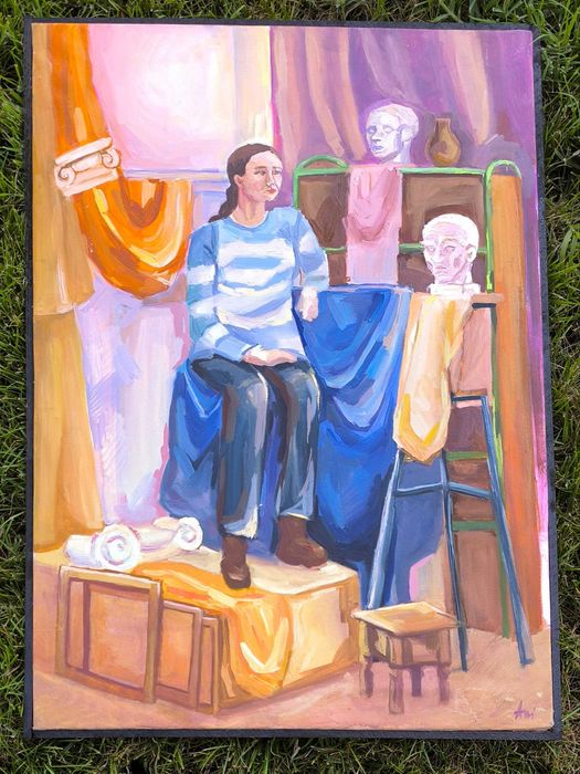 Картина маслом "В мастерской"