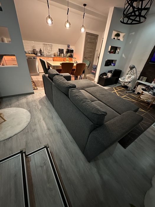 Canapea extensibila gri inchis