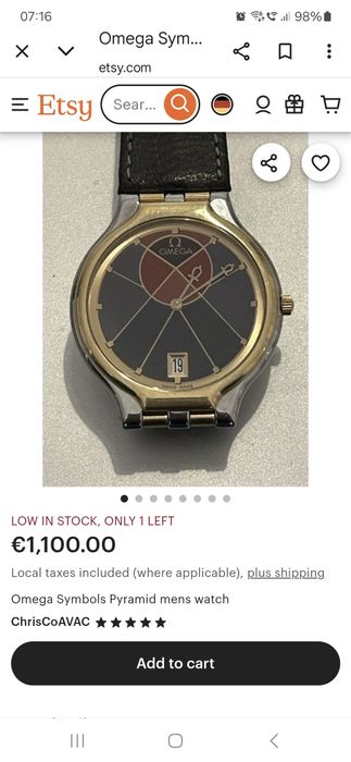 Ceas Omega De Ville Symbol, aur 18k și otel