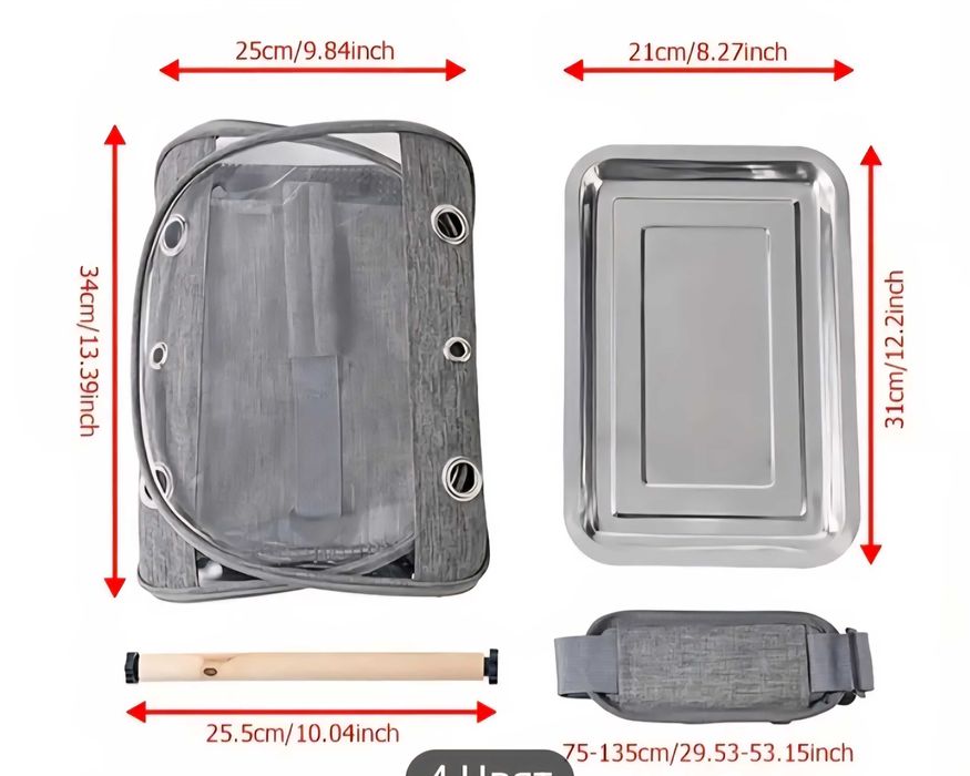 Преносима чанта за папагали, гугутки, дребни птици