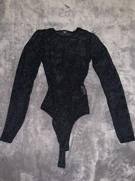 Блестящо прозиращо боди