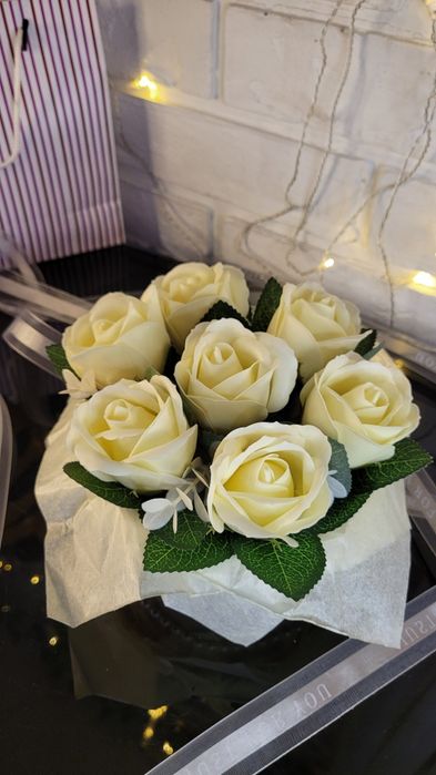 Букет из мыльных роз