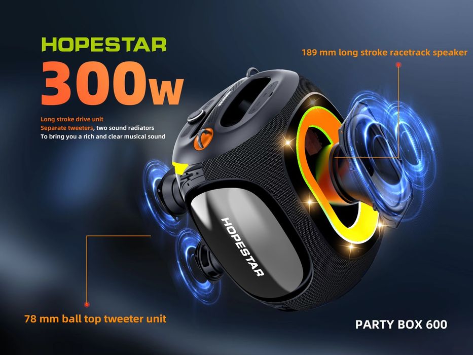 Boxa HOPESTAR party box 600