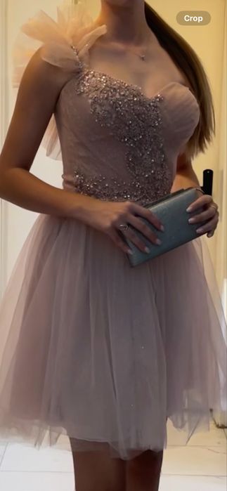 Розова официална рокля