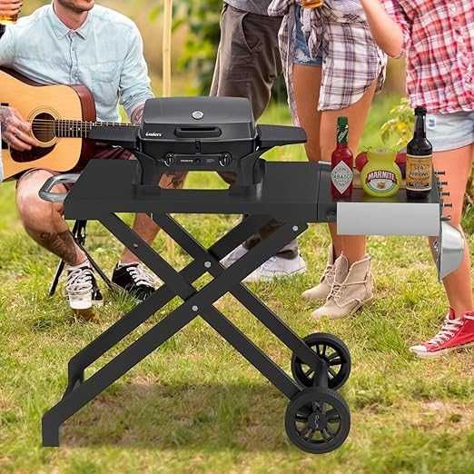 WELL GRILL Cărucior BBQ Masă pentru grătar