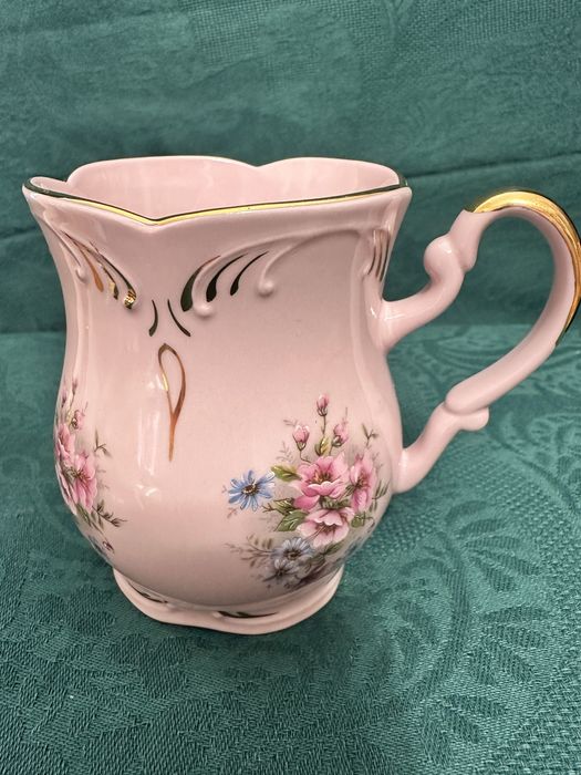 Чешки розов порцелан-големи чаши мъг за кафе, чай и Royal Dux Bohemia