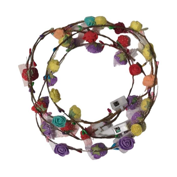 Vand set de 5 coronite din material sintetic cu trandafiri