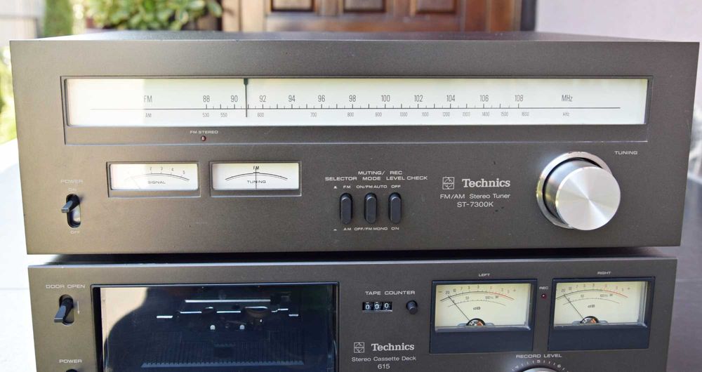 Tuner Technics ST-7300 + deck Technics RS-615 US, radio si casetofon
