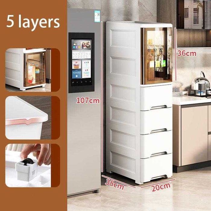 узкий пластиковый комод