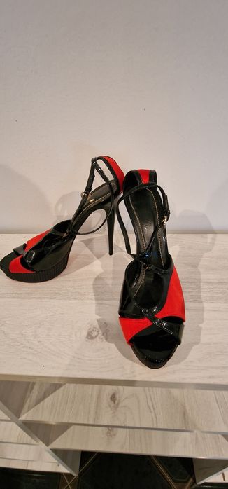 Pantofi dama rosu/negru