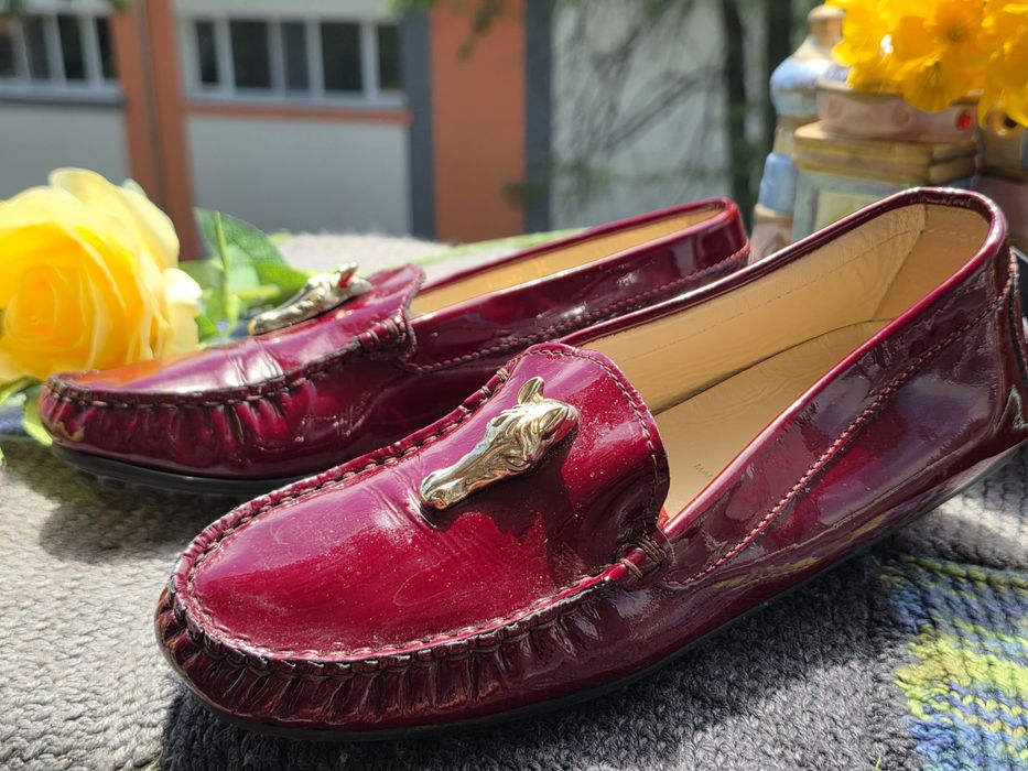 Aigner мокасини естествена кожа и лак