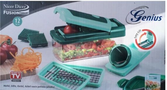 Răzătoare multifuncțională Genius Nicer Dicer Fusion, 10 piese,Adusa din Germania.Nouă la cutie