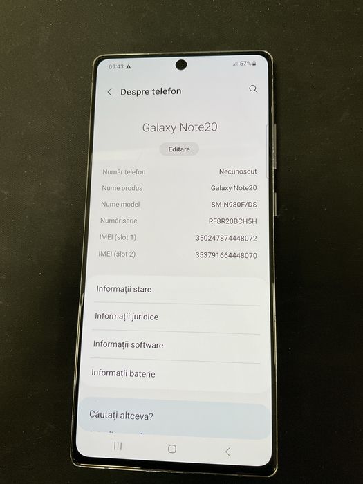 Samsung galaxy NOTE 20 256GB ID-XXL8135