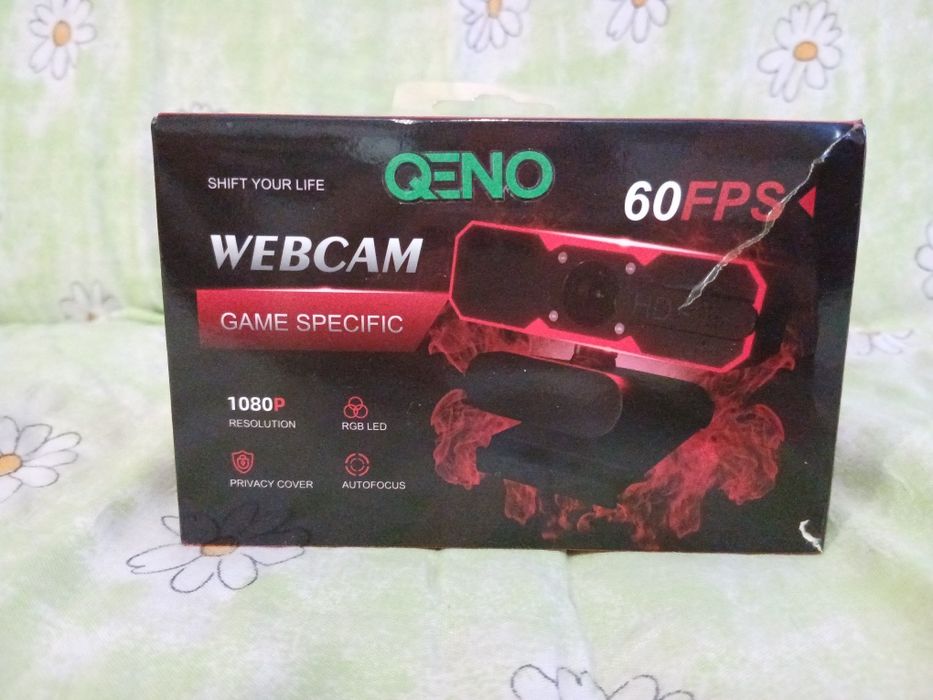 Camera Web Qeno® Gaming PC Webcam, Full HD 2MP 1920x1080/60FPS