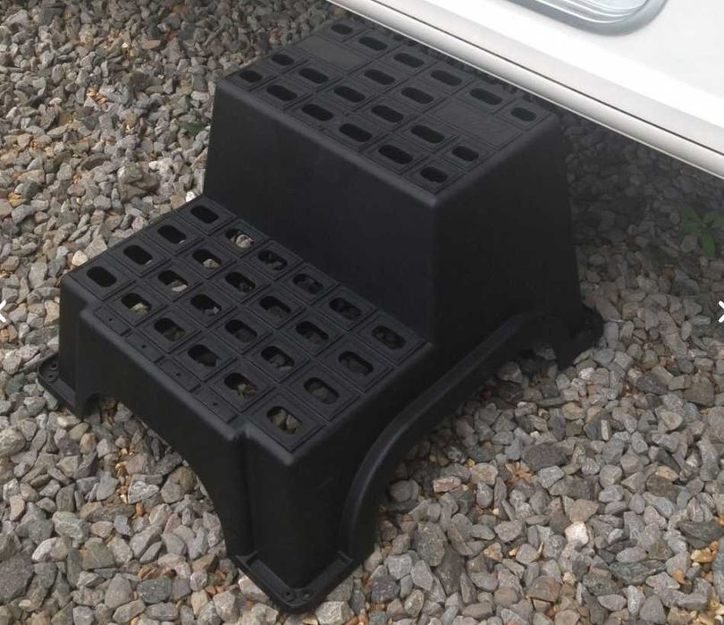 Scară cu 2 trepte pentru rulote, sarcina 200 kg, intaltime 37 cm