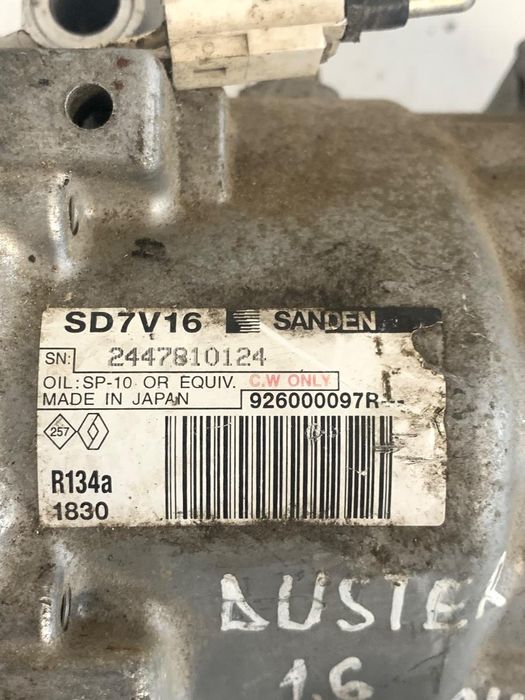 Compresor Ac Dacia Duster 2010 /Sandero 1.6Benzina Oem 2447810124 / 926000097R