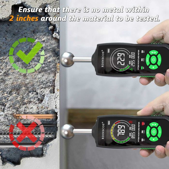 Влагомер с LCD дисплей Безконтактен влагомер RDINSCOS