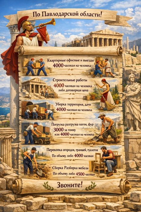 Грузчики разнорабочие