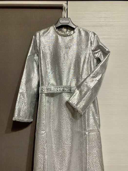 Новогоднее детское платье из парчи