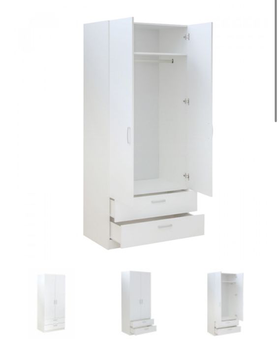 Белый шкаф с зеркалом
