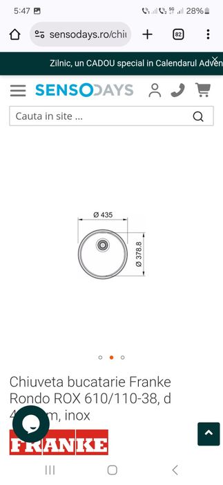 Chiuveta bucatarie Franke Rondo Inox