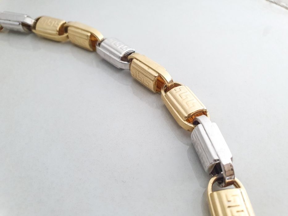 Lanț bărbătesc din aur galben și alb de 14K – lungime 60 cm