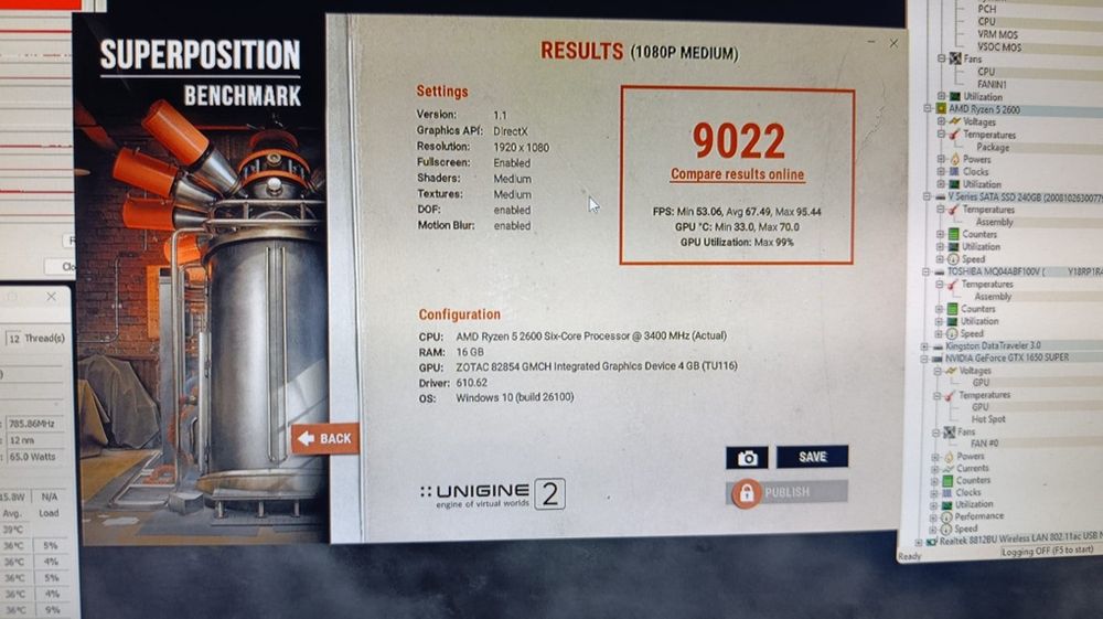 PC Gaming AMD Ryzen 5, 16GB DDR4, SSD+HDD, GTX 1650 GDDR6 4GB