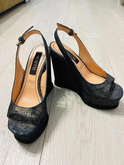 Sandale platforma ortopedica, bleumarin, 35-36, Musette