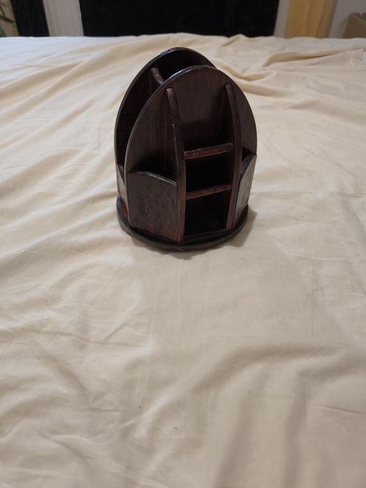 Vintage Art Deco lemn de nuc