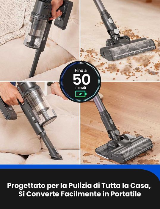 Вертикална прахосмукачка с моп за мокро почистване Proscenic P11