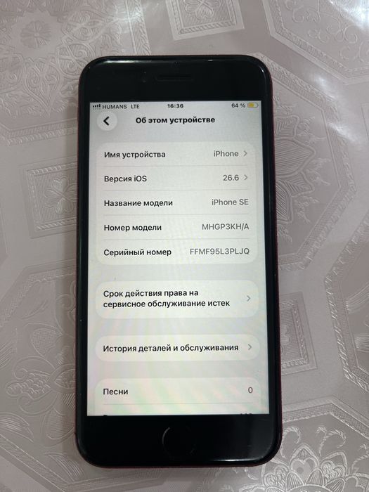 Iphone se 2020 64tali sim e-sim 78%