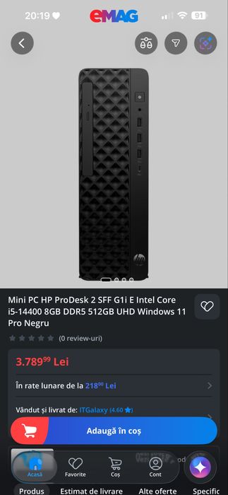 Mini Pc Hp ProDesk i5 g14