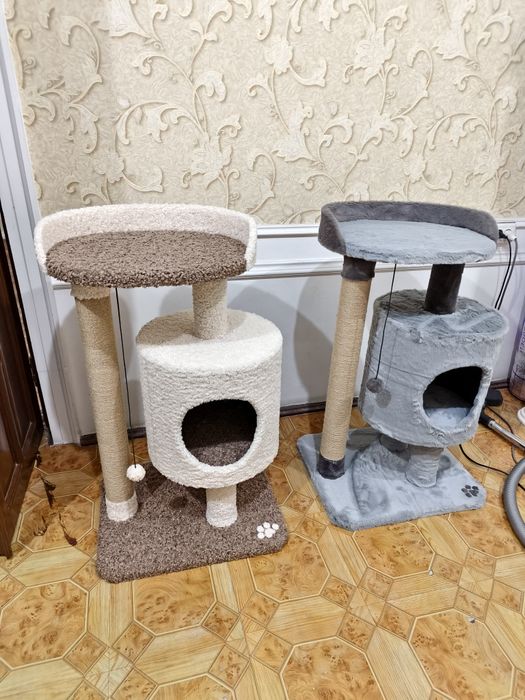 Дом для кошки. Когтеточка для кошек. Зоодомики