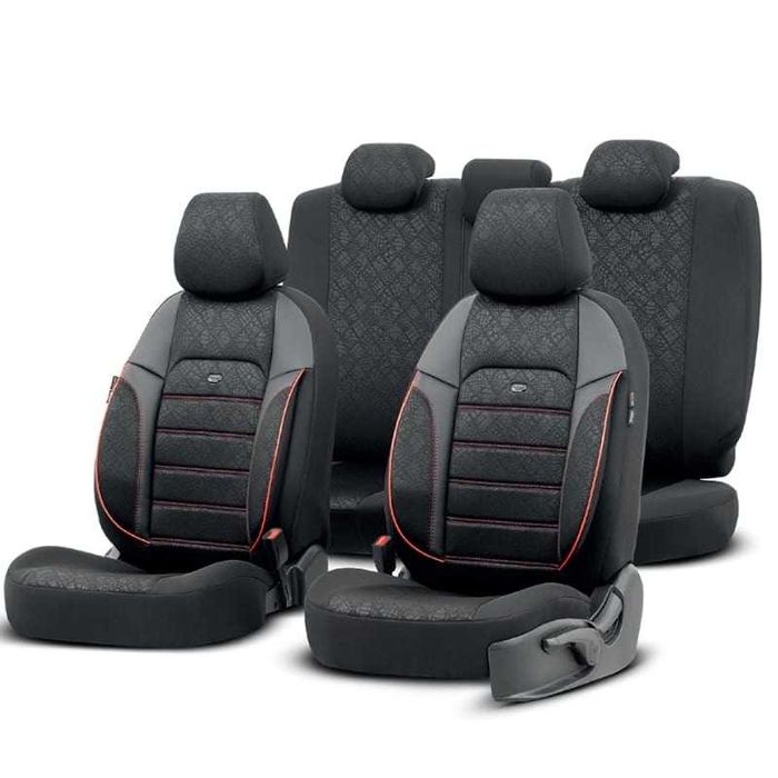 УниверсалниКалъфи Тапицерия За Седалки OTOM Prive, Черно И Червено